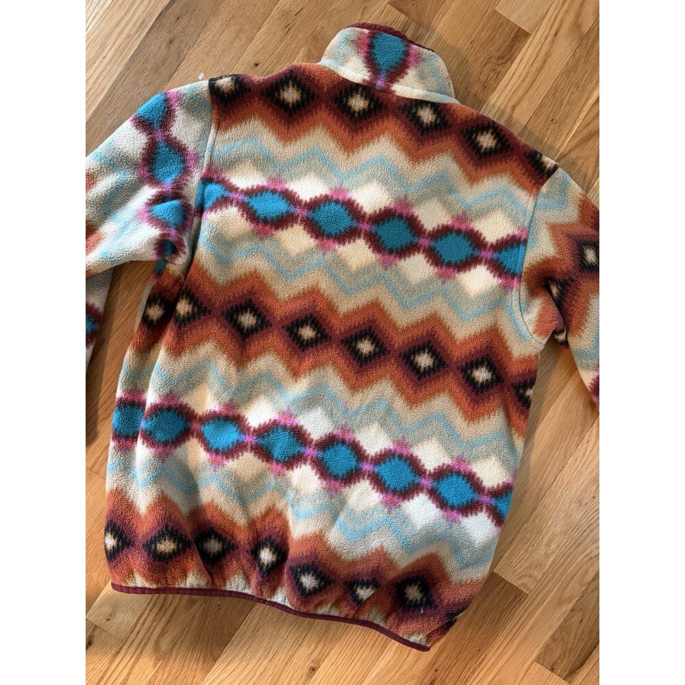Patagonia Synchilla Snap T Fleece Pullover Timber Twist Multicolor Aztec Print L - Picture 4 of 5